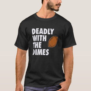 Camiseta Morto com a ofensa do Dimes Football Quarterback