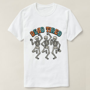 Camiseta Morto de Cansaço Esqueletos Dançantes Engraçados H