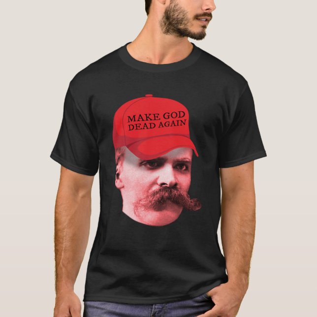 Camiseta Morto de Deus do Filósofo Nietzsche Trump (Frente)