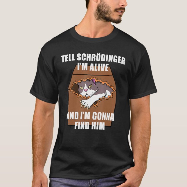 Camiseta Morto de Gato Schrodinger e Física de Estudantes V (Frente)