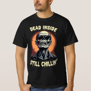 Camiseta Morto Dentro Ainda Calça Zombie Homens do Dia das 