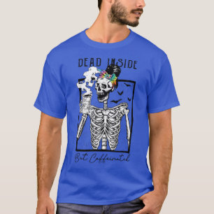 Camiseta Morto Dentro Mas Cabelo Engraçado Cafeinado