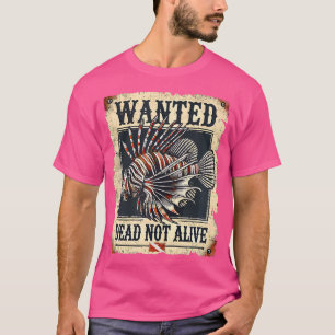 Camiseta Morto Desejado Não Vivo Lionfish Funny Scuba Merge