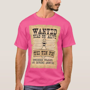 Camiseta Morto Engraçado Ou Vivo De Boliche De Dez Pinos