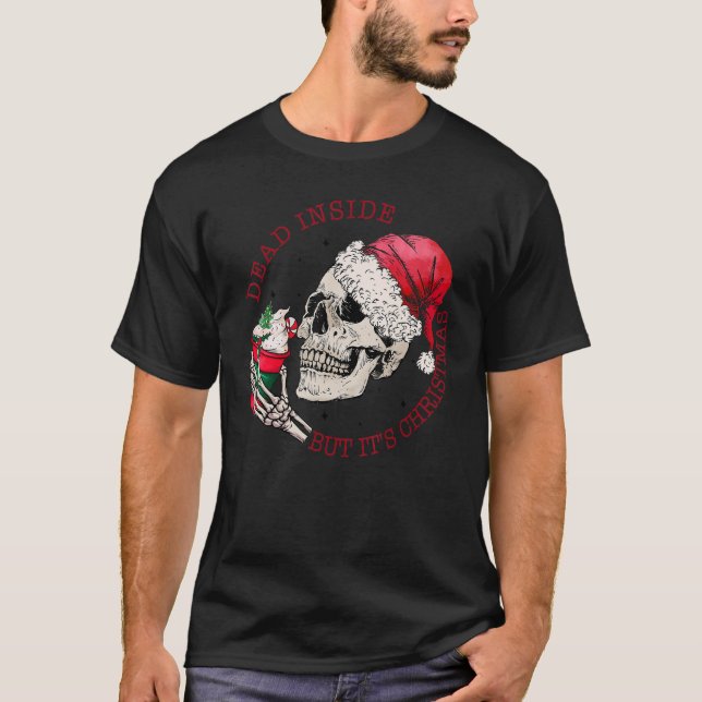Camiseta Morto, mas é o esqueleto de Chrismtas (Frente)