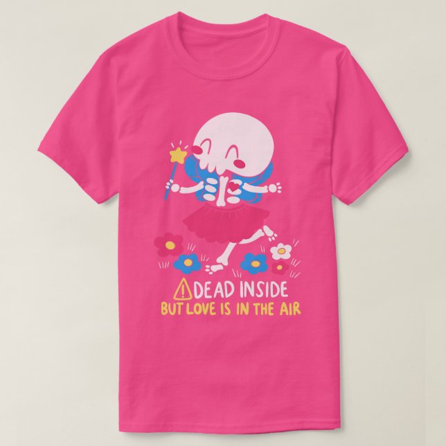 Camiseta Morto, mas o amor está no ar (Frente do Design)