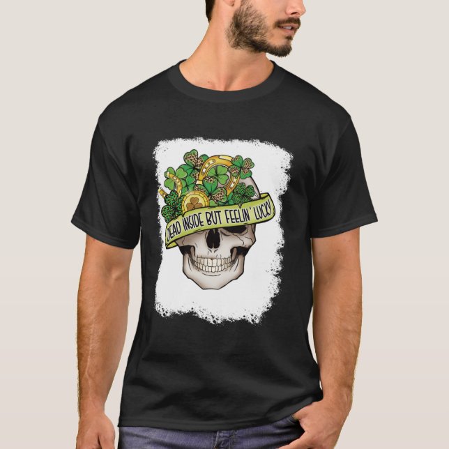 Camiseta Morto Mas Sentir Sorte Rua De Esqueleto Patrick (Frente)