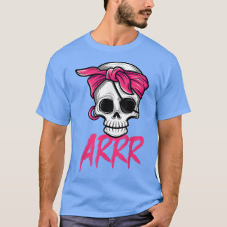 Camiseta Morto Pirata Com Halloween De Bandana Cor-De-Rosa