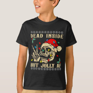 Camiseta Morto por Dentro Mas Alegre Roupa de Papai Noel Es