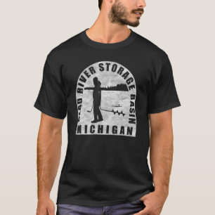 Camiseta Morto River Storage Bacia Ice Fisheries Michigan