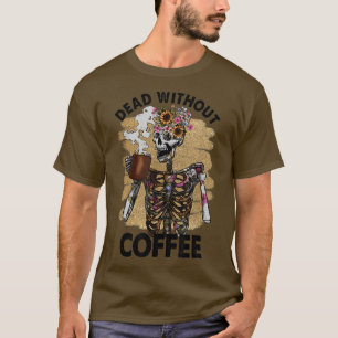 Camiseta Morto Sem Café Flor Com Café Esquis