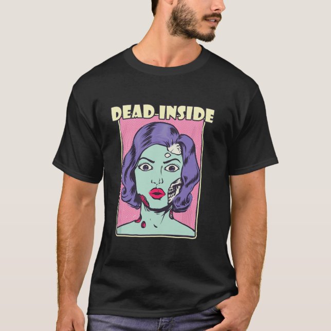 Camiseta Morto Zombie Gothic Pastel Mulheres Dentro Estétic (Frente)