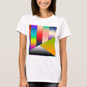 Camiseta MOSAIC listras triângulos coloridos II + suas idei