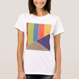 Camiseta MOSAIC stripes triângulos coloridos I + suas ideia