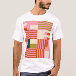 Camiseta Mosaico Abstrato Geométrico Retroativo