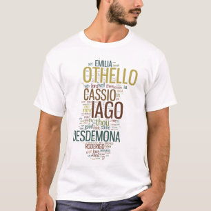 Camiseta Mosaico da palavra de Othello