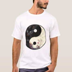 Camiseta Mosaico de Gatos Yin Yang