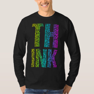 Camiseta Mosaico de Texto do Treinador Mestre do Think Ches