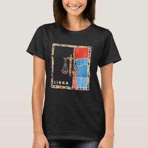 Camiseta mosaico do signo de Libra - harmonia e equilíbrio