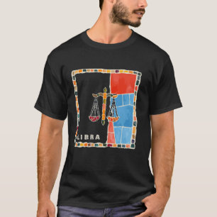 Camiseta mosaico do signo de Libra - harmonia e equilíbrio 