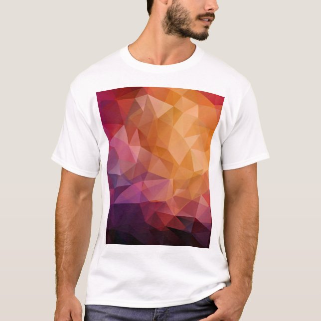 Camiseta Mosaico do Triângulo: Vintage Escuro (Frente)