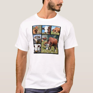 Camiseta Mosaico fotográfico de vacas