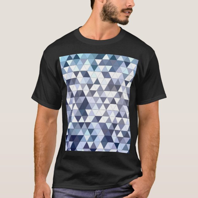 Camiseta Mosaico triangular geométrico colorido: abstrato b (Frente)