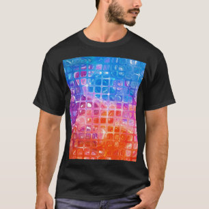 Camiseta Mosaico Vibrante: fundo Abstrato multicolorido