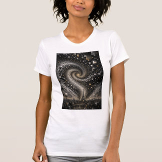 Camiseta Mosaico Vortex Geométrico de Micro 3D Abstrato | L
