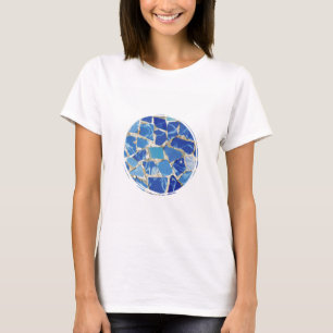 Camiseta Mosaicos de Gaudi com um toque do óleo
