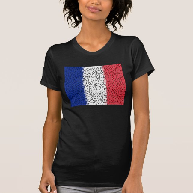 Camiseta Mosaique Drapeau Francais (Frente)