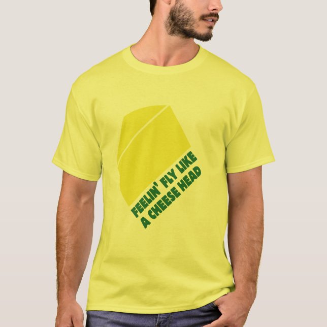 Camiseta mosca como um t-shirt da cabeça do queijo (Frente)