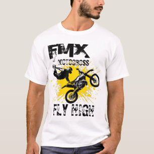 Camiseta Mosca do motocross de FMX alta