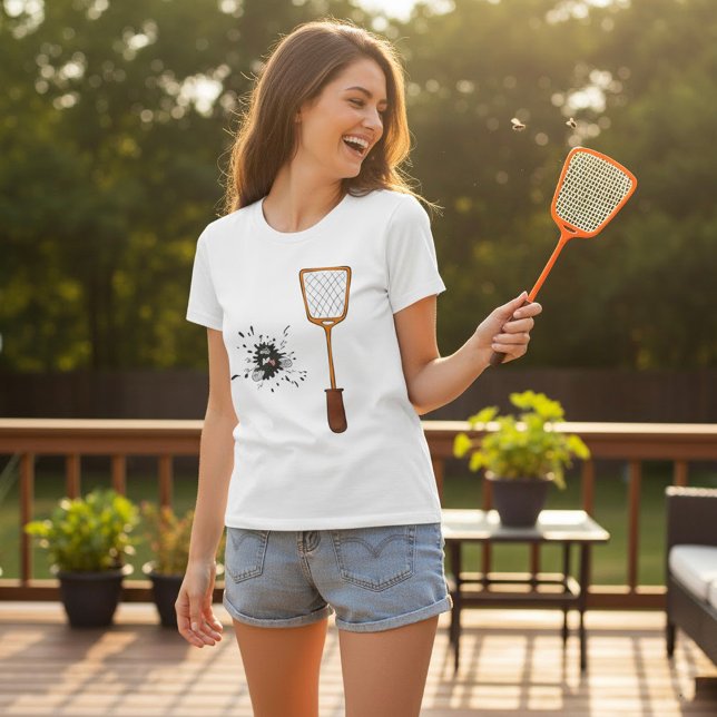 Camiseta Mosca Espatificada e Humor de Inseto Morto com Esp (Criador carregado)