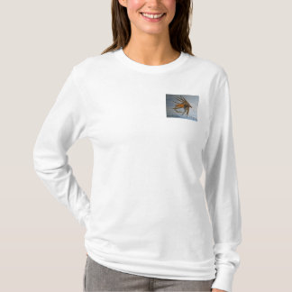 Camiseta Mosca macia da penugem do pescoço