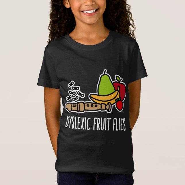 Camiseta Moscas disléxicas de fruta - Sensibilização para a (Frente)