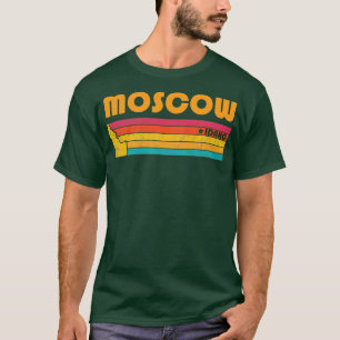 Camiseta Moscou Idaho Vintage angustiou Souvenir