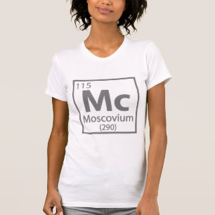 Camiseta Moscou - Mesa periódica russa da ciência