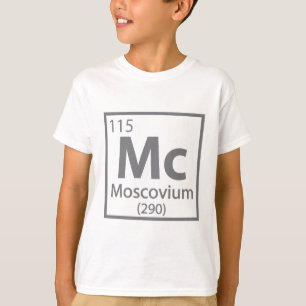 Camiseta Moscou - Mesa periódica russa da ciência