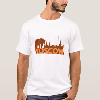 Camiseta Moscou Skyline e Urso Russo