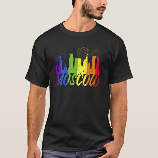 Camiseta Moscow Pride Skyline  Pride Parade Moscow (Frente)