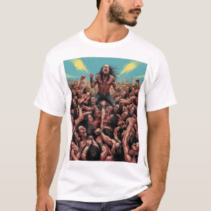 Camiseta Mosh Pit Mayhem: Fury de Metal Mortal Que Quebra o