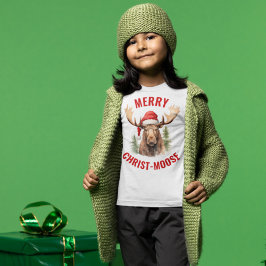 Camiseta Moso-de-Cristo Engraçado, alce-de-natal