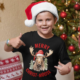 Camiseta Moso-de-Cristo Engraçado, alce-de-natal