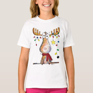 Camiseta Moso de Natal Branco Bonito