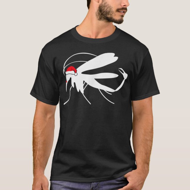 Camiseta MOSQUITO Tshirt Gift, Natal de Santa Hat (Frente)