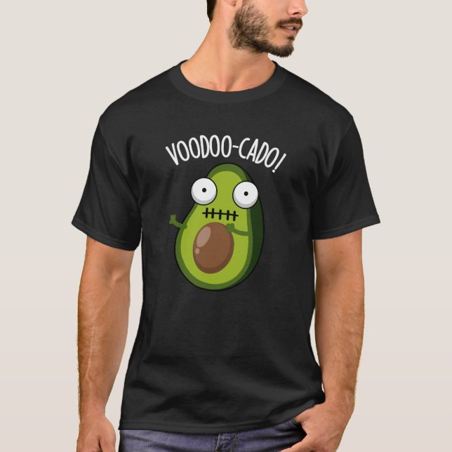Camiseta Mosquito Voodoo Engraçado Avocado Pun Dark BG (Frente)