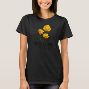 Camiseta Moss Beach California CA Poppy Flower State City V