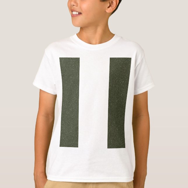 Camiseta Moss Green Twin Stripe Kids T-Shirt (Frente)