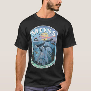 Camiseta Moss Landing California Monterey Heart da Baía